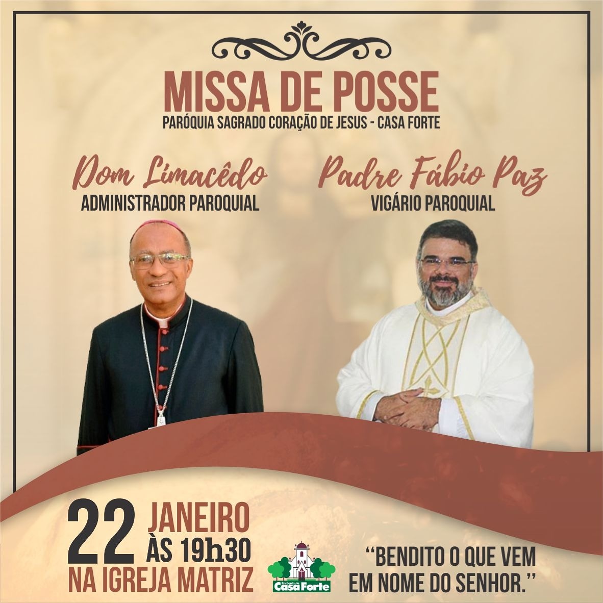 Arquidiocese convida para a posse de dom Limacêdo como administrador da